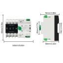 DIN-skinne dual automatisk strømomskifter ATS 4P 230 V AC 125 A til solcelleanlæg og UPS-invertere 2