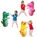 Dinosaurie de boxe gonflable pour enfants 90 cm Support en PVC stable avec base remplie d'eau et chambre à air supérieure Pour le plaisir 1