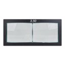 Dioptriás lupa hegesztőpajzsba 3,5 dioptria Méret 11 x 5,5 cm Vastagság 3 mm Üveg Fekete keret Precíz hegesztéshez 1