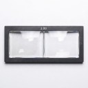 Dioptrische loep voor lashelm 2 dioptrieën Afmeting 11 x 5,5 cm Dikte 3 mm Glas Zwarte rand Voor precisielassen 1