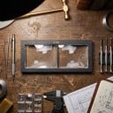 Dioptrische Lupe für Schweißhelme 2 Dioptrien Größe 11 x 5,5 cm Dicke 3 mm Glas Schwarzer Rahmen Für präzises Schweißen 2