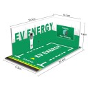 Diorama de aparcamiento subterráneo para modelos de coches 20,4 × 11,6 × 18,3 × 10,1 × 7,9 cm PVC simulación de garaje Estación de carga para vehículos eléctricos 2