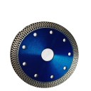 Disc de tăiere diamantat 115 mm Turbo segment Grosime 1 mm Pentru polizor unghiular Albastru Tăierea plăcilor de porțelan, ceramică, granit și marmură 3