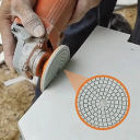Disco de pulido de 80 mm con tuerca M10 Disco de diamante y resina de 3,5 mm para el lijado y pulido de baldosas de cerámica y piedra 3