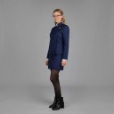 Disfarce de uniforme escolar para adultos Casaco azul escuro com gola e saia Peruca verde com rabo de cavalo Óculos e collants Poliéster 2