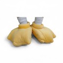 Disfraz de ganso Larga capa de peluche con capucha Pico amarillo Largo hasta las rodillas Algodón y poliéster Blanco Para carnaval Halloween 7