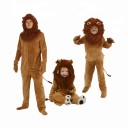 Disfraz de León Infantil Mono con Capucha con Melena y Orejas Patitas y Cola Poliéster Marrón Disfraz de Animales para Carnaval Halloween y Fiesta 4