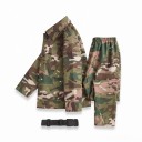 Disfraz de niño soldado Uniforme camuflada Camisa con cuello Pantalones con goma y cinturón con hebilla Poliéster Para carnaval 8