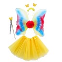 Disfraz infantil de alas de mariposa con falda 4
