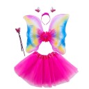 Disfraz infantil de alas de mariposa con falda 6