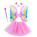 Disfraz infantil de alas de mariposa con falda 3