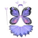 Disfraz infantil de alas de mariposa luminosas con falda 4