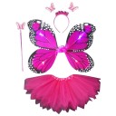 Disfraz infantil de alas de mariposa luminosas con falda 5