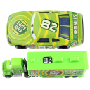 Disney Pixar Biler 2 3 Mack Hauler og Shiny Wax Truck og Racerbil Sæt Metallegetøj Børnemodeller Biler Collector's Edition 2