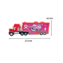 Disney Pixar Cars 2 3 Mack Hauler și Fulger McQueen Set de mașini metalice Jucării pentru copii Camion Mașină de curse Montgomery Fulger 3