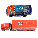 Disney Pixar Cars 2 3 Mack Hauler și Todd Marcus Set mașină și camion de curse Jucării pentru copii Figurină mașină Unchiul Mack și Todd Marcus 2