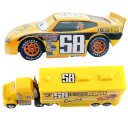 Disney Pixar Cars 2 3 Mack Hauler und Billy Oilchanger Set Metallautos Spielzeug für Kinder LKW Rennwagen Filmfiguren 2