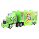 Disney Pixar Cars 2 3 Mack Hauler und Shiny Wax Truck und Rennwagen-Set, Metallspielzeug, Kindermodelle, Autos, Sammleredition 3