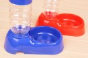 Dispensador automático de água para animais de estimação Taça com garrafa transparente e de rosca Volume 400 ml Plástico leve 24 x 12 x 6,5 5