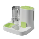 Dispensador automático de agua y comedero para gatos 25 x 23 x 21 cm Sistema gravitacional con filtro 800 ml de agua y 1600 ml de comida Plato 2 en 1 6