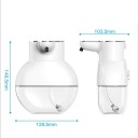 Dispensador automático de jabón de 149,5 mm de altura con sensor sin contacto y depósito transparente para detergente en color blanco 7
