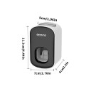 Dispensador automático de pasta de dentes de parede sem perfuração com tampa contra poeira e montagem simples para uso higiénico e económico 3