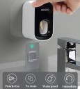 Dispensador automático de pasta de dientes de pared sin perforación con tapa contra el polvo y fácil instalación para un uso higiénico y económico 5