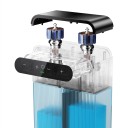 Dispensador automático de sabonete líquido 2 x 400 ml com dimensões de 150 x 220 x 95 mm, com duas saídas e sensor sem toque na cor preta 3
