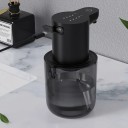 Dispensador automático sem contacto de 400 ml para sabão em espuma e gel com cabo USB na cor preta com reservatório transparente escuro 2