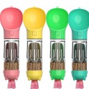 Dispensador de agua y alimento para perros Botella con cuenco para beber Compartimento extraíble para croquetas Espacio para bolsas Capacidad 5