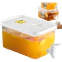 Dispensador de bebidas de plástico para nevera 3,5 l Jarra transparente con grifo hermético Caja para bebidas frías Recipiente para fiestas de bar Nevera 5