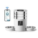 Dispensador de comida inteligente 4,5 l WiFi dispensador automático con 2 cuencos para perros y gatos para comida seca control móvil a través de la aplicación 2