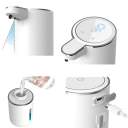 Dispensador de espuma de sabão sem toque 380ml USB recarregável Dispensador automático com sensor IPX5 4 níveis de espuma 4