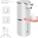 Dispensador de espuma sem toque 380ml USB recarregável Dispensador automático com sensor IPX5 Dispensador elétrico de sabão 4 níveis de espuma 3