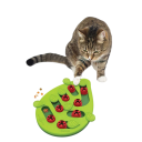 Dispensador de golosinas en forma de rompecabezas para gatos 36 x 24 cm Hoja con placas deslizantes Juguete interactivo de alimentación 3