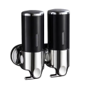 Dispensador de jabón y champú de pared de 2 piezas de 500 ml para baño Bomba de líquido impermeable Tornillos y llaves incluidos 1