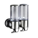 Dispensador de jabón y champú de pared de 2 piezas de 500 ml para baño Bomba de líquido impermeable Tornillos y llaves incluidos Resistente a la humedad 14