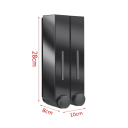 Dispensador de jabón y gel de ducha de pared de 2 piezas 420 ml Dispensador de detergente para baño 10×8×28 cm Con tornillos y tacos 6