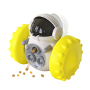 Dispensador interactivo de comida para perros y gatos 11 x 14 x 8 cm Robot con ruedas Rompecabezas de movimiento para alimentación lenta 7