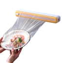 Dispensador magnético de película alimentícia Caixa de armazenamento com cortador Filme plástico e alumínio Suporte para película aderente 8