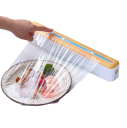Dispensador magnético de película alimentícia Caixa de armazenamento com cortador Filme plástico e alumínio Suporte para película aderente 10