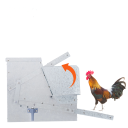 Dispenser automat de furaje pentru găini cu pedală și capacitate de 11 kg 405 x 480 x 285 mm din metal zincat pentru coteț și adăpost 3