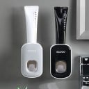 Dispenser automat de pastă de dinți pentru perete fără găurire cu capac împotriva prafului și montare simplă pentru utilizare igienică 4