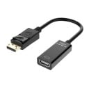 DisplayPort male naar HDMI female adapter voor het aansluiten van een computer op een monitor of tv met HDMI-ingang Lengte 15 cm Zwarte uitvoering 2