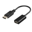 DisplayPort Stecker auf HDMI Buchse Adapter zum Anschluss eines Computers an einen Monitor oder Fernseher mit HDMI-Eingang Länge 15 cm Schwarze 1
