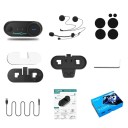 Dispositivo Bluetooth per casco FreedConn T-com VB per 6 motociclisti, autonomia, musica, condivisione, microfono, riduzione del rumore, utilizzo universale 3