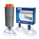 Dispositivo de emergência contra asfixia Primeiros socorros para asfixia para crianças e adultos Kit de emergência com 3 máscaras para desobstruir 2