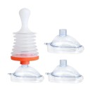 Dispositivo de emergência contra asfixia Primeiros socorros para asfixia para crianças e adultos Kit de emergência com 3 máscaras para desobstruir 3