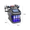 Dispositivo de oxígeno de hidrógeno 10 en 1 hidrodermoabrasión limpieza ultrasónica de la piel con cabezales 44 × 28 × 46 cm para el cuidado del rostro 3