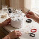 Dispositivo de peeling facial 3 en 1 con aspiración por vacío y pulverizador 220–240 V UE, microdermoabrasión de diamante, blanco, para cuidado 6